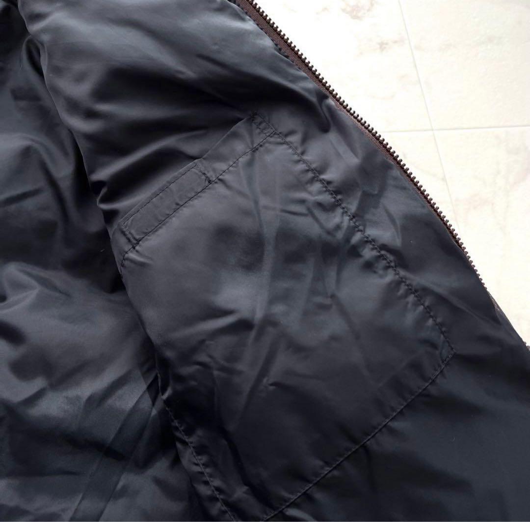 希少 チャンピオン ダウンジャケット 肉厚 刺繍ロゴ 刺繍ロゴ ヌプシ 茶色 L