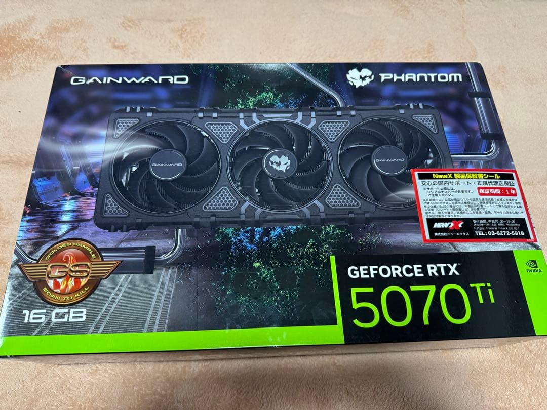 グラフィックボード・グラボ・ビデオカード GAINWARD PHANTOM RTX 5070 Ti 16GB GM