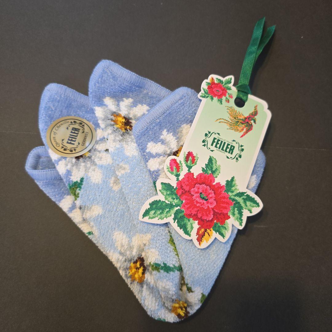 フェイラー　ホワイトマーガレット ハンカチ&ポーチ(財布)