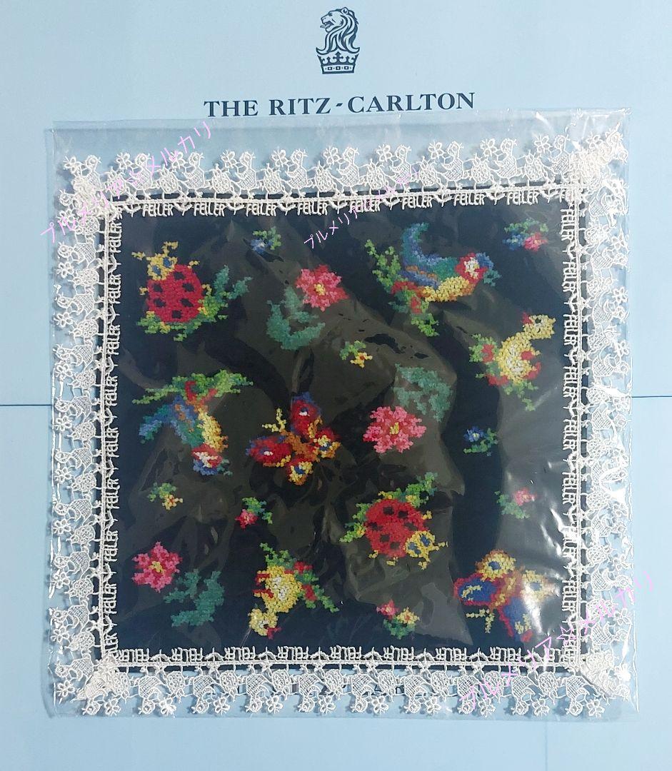 フェイラー×近沢レースコラボ ハイジハンカチ ブラック