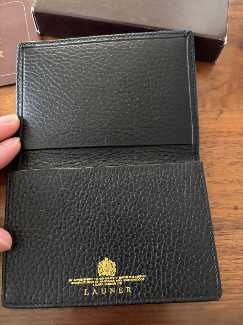 LAUNER ブラック 名刺入れ レザー