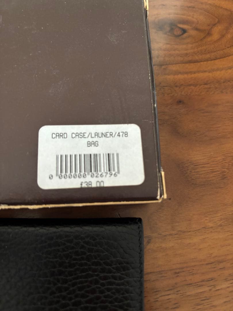 LAUNER ブラック 名刺入れ レザー