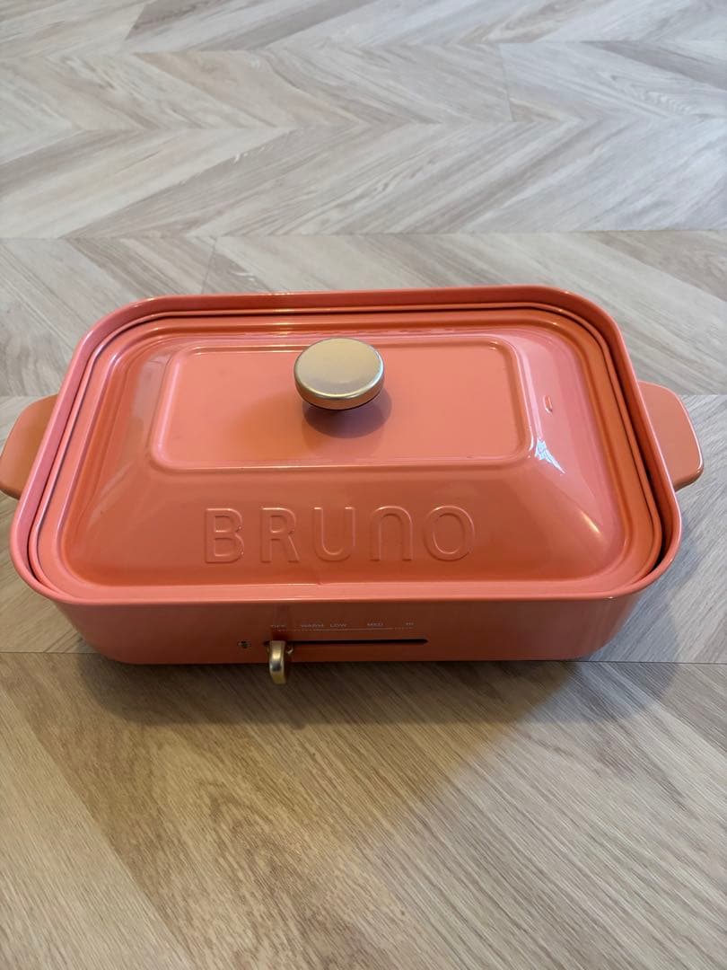 BRUNO ホットプレート ピンク　プレート4枚セット&深鍋