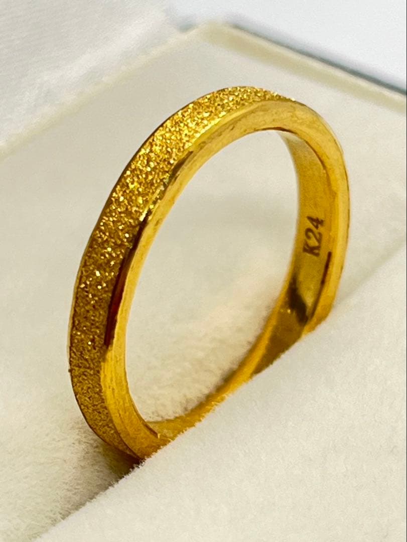 K24 純金 グロスリング 4.70g指輪 リング 刻印あり ハンドメイド