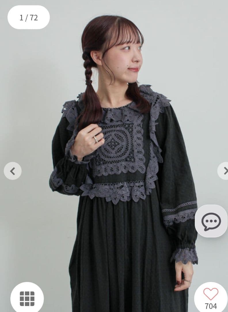 TSUHARU bySamansaMos2ツハル ドビーバテンレースワンピース