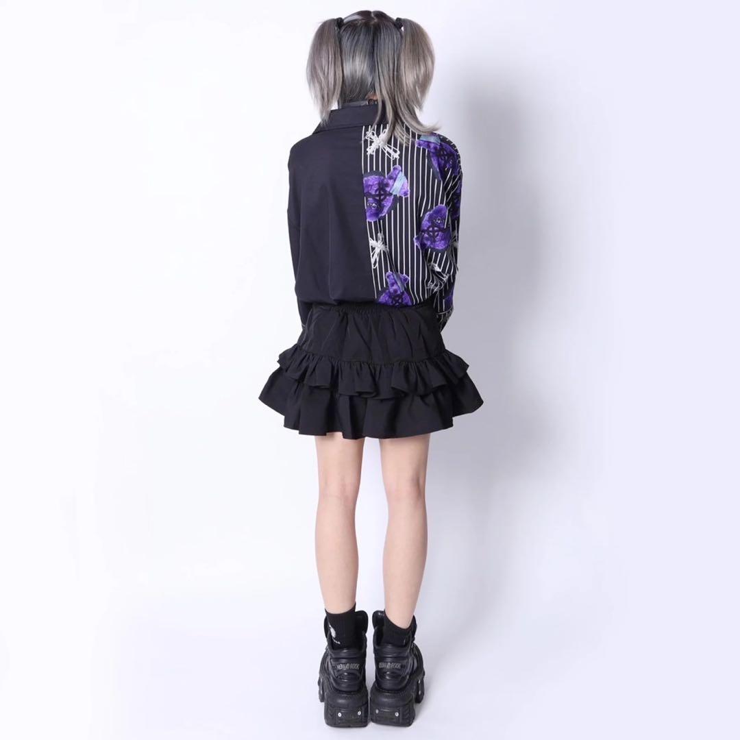 Amilige コルセット風フリルスカート size-M