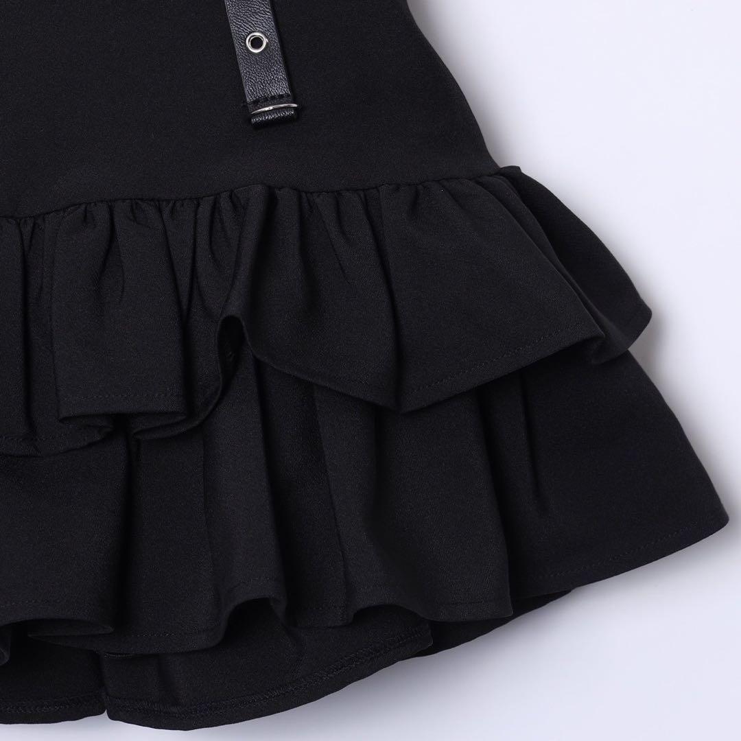 Amilige コルセット風フリルスカート size-M