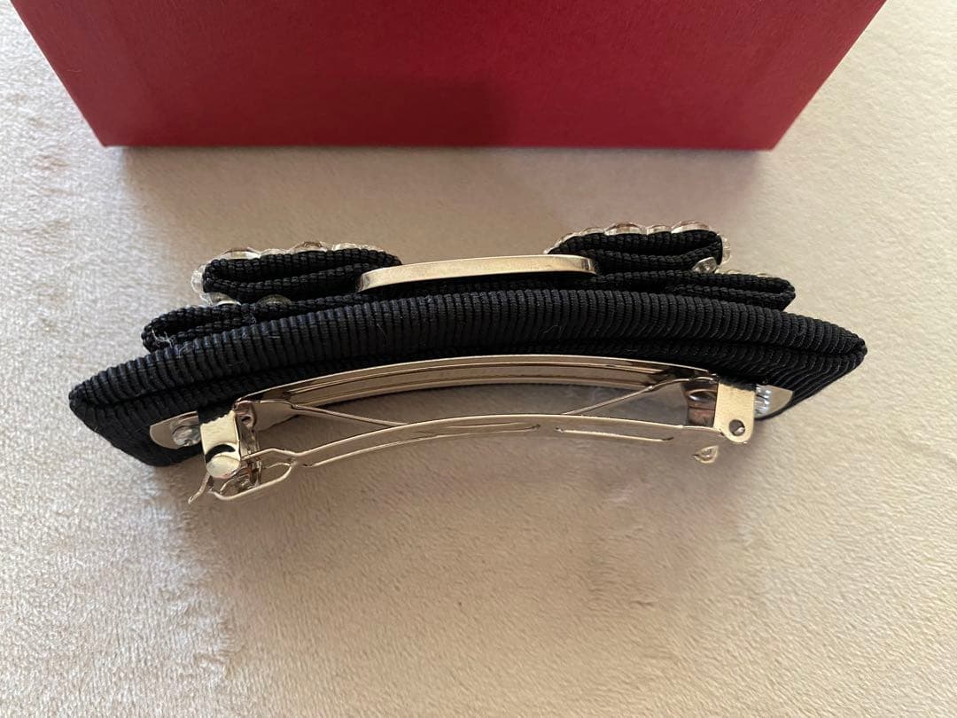 美品　フェラガモFERRAGAMO＊バレッタ Vara Bow 黒xシルバー