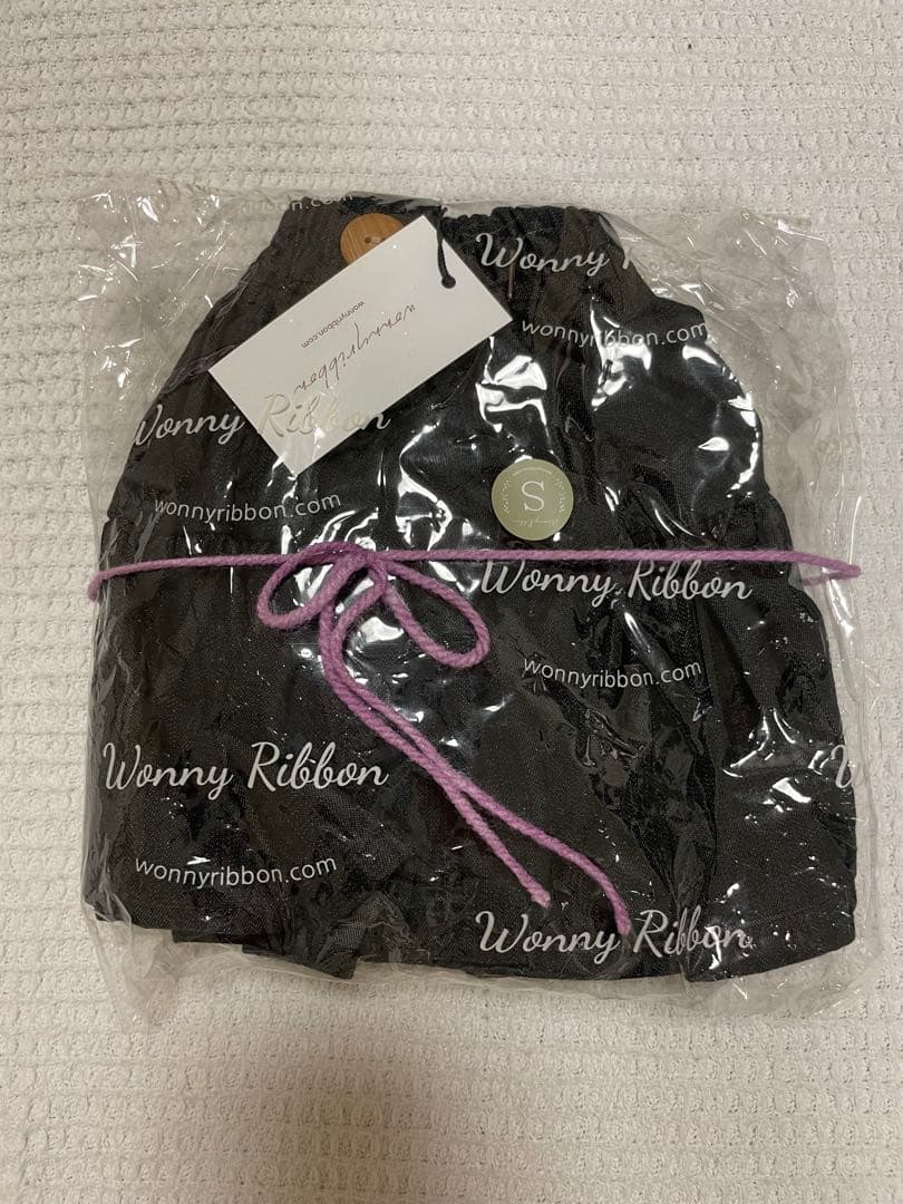 Wonny Ribbon ブラックデニムスカートS