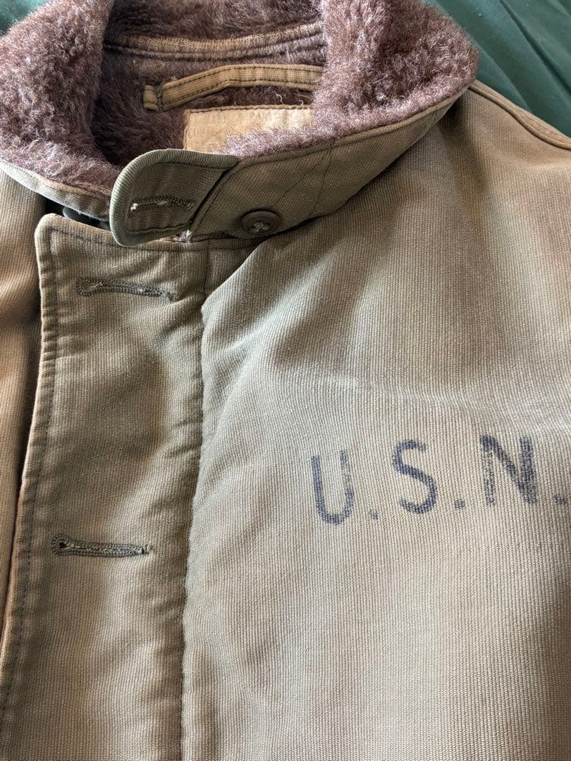 N1デッキジャケット　オリーブグリーン ミリタリージャケット　ヴィンテージ