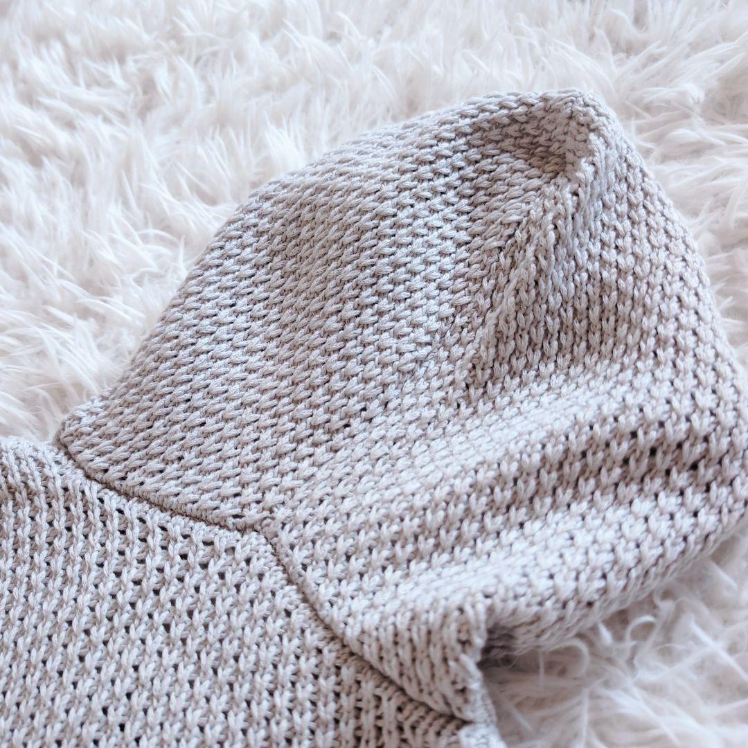 美品✨️フォクシー リリーパーカー　40 コットンシルク フーディ ざっくり編み