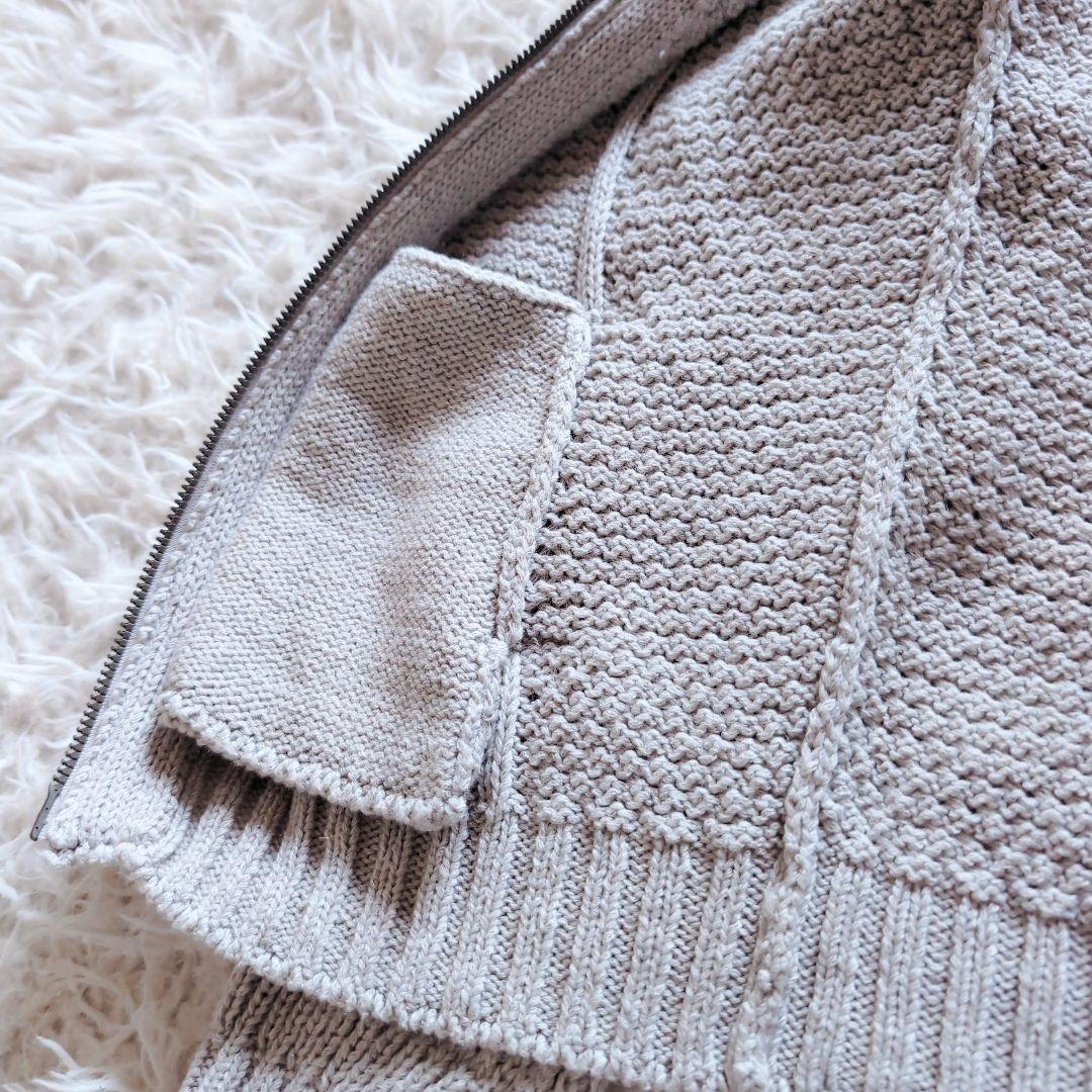 美品✨️フォクシー リリーパーカー　40 コットンシルク フーディ ざっくり編み