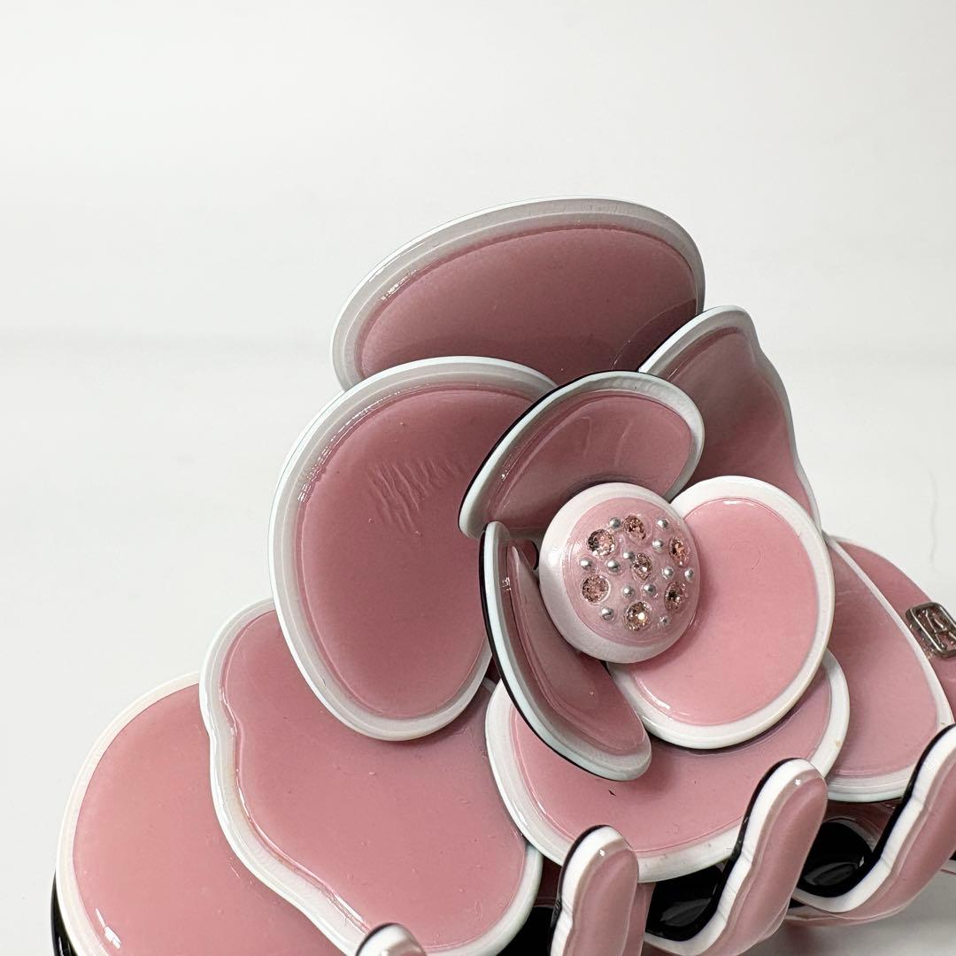 アレクサンドルドゥパリ　カメリアクリップ　ピンク　ビジュー　ヘアクリップ