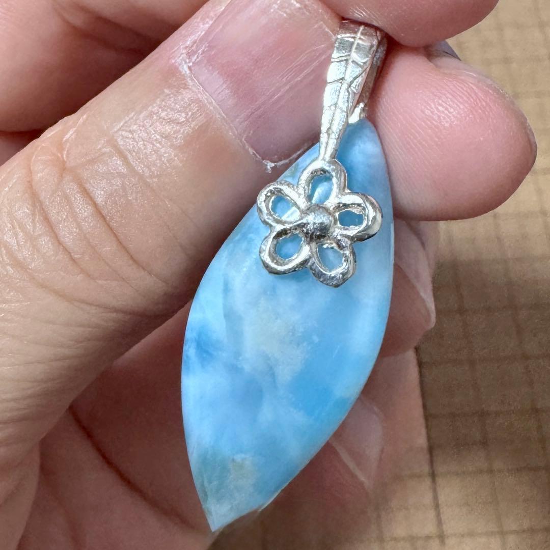 【予約品】ドミニカ産ブルーペクトライト高品質天然ラリマー、ペンダントトップ✨