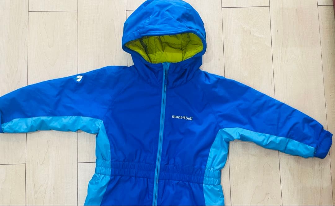 mont-bell スキーウェア 青　モンベル　スノーウェア　110 100