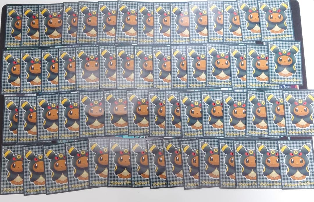 イーブイポンチョシリーズBK ブラッキー　使用済み６０枚＋未使用４枚