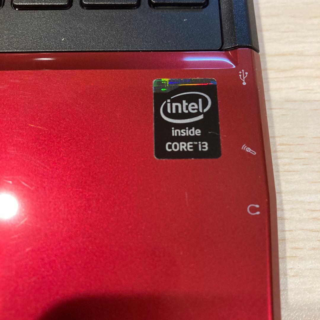 富士通 ノートPC レッド 日本語キーボード ACアダプター付