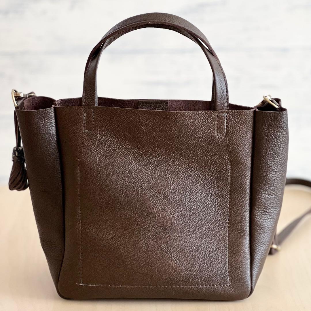 トート型本革ショルダーバッグ　rosy brown RB601-042