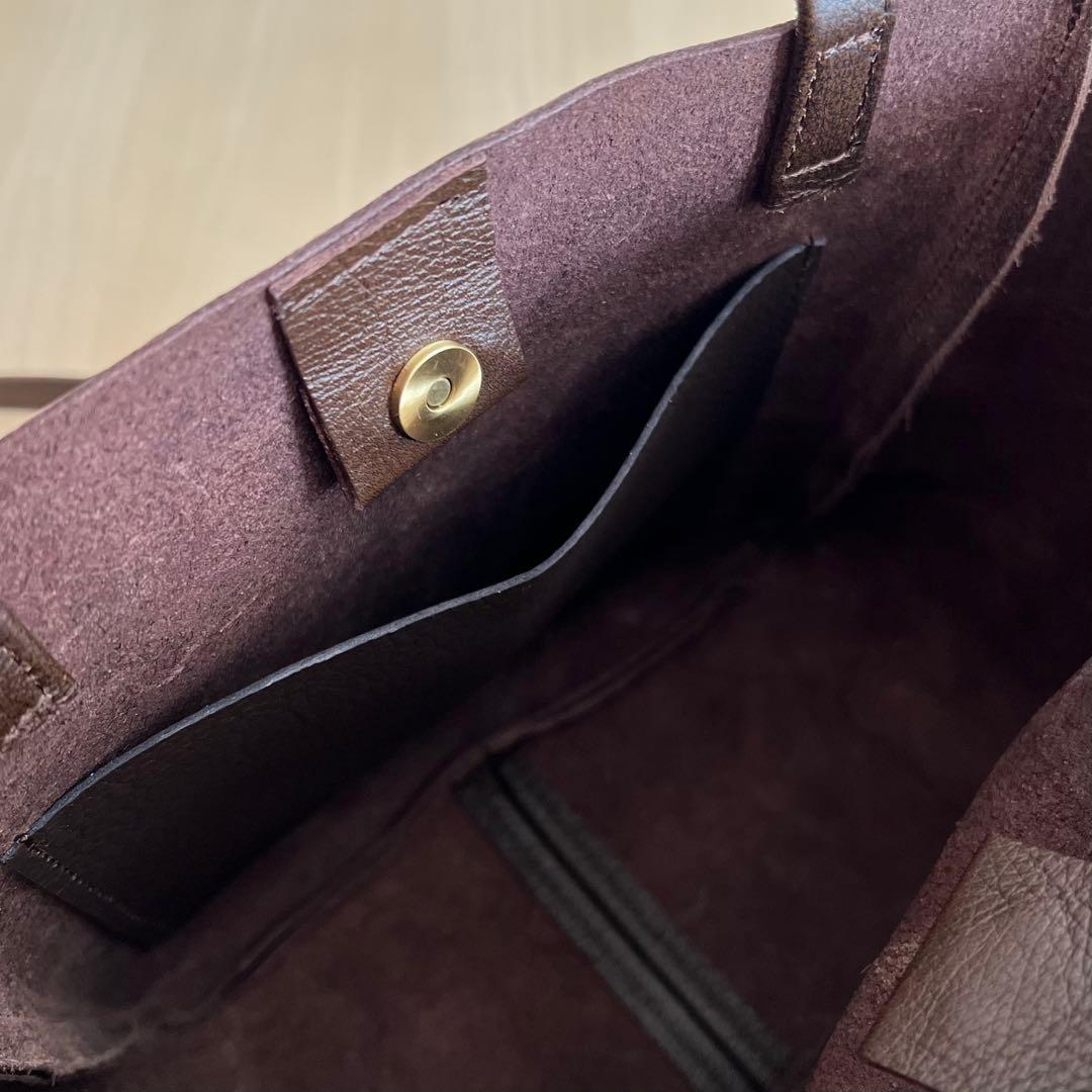 トート型本革ショルダーバッグ　rosy brown RB601-042