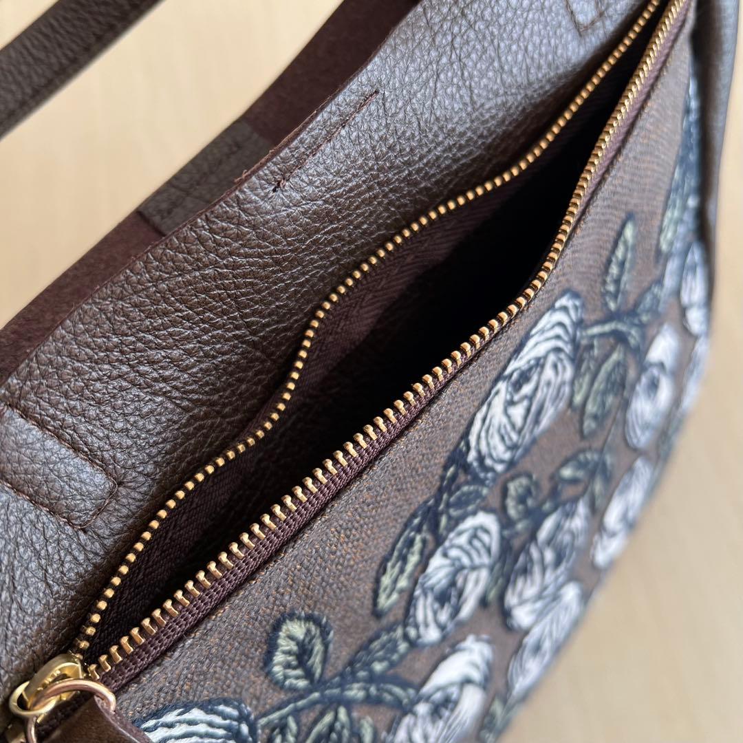 トート型本革ショルダーバッグ　rosy brown RB601-042