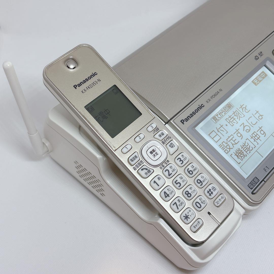【美品】 子機付き パナソニック 家庭用ファックス 電話機 KX-PD604DL