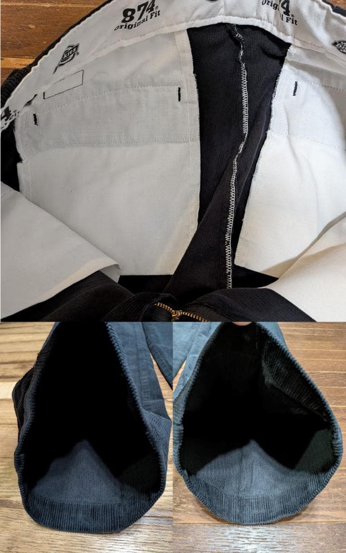 美品Dickiesコーデュロイ874ワークパンツ黒W36フリスコBENDAVIS