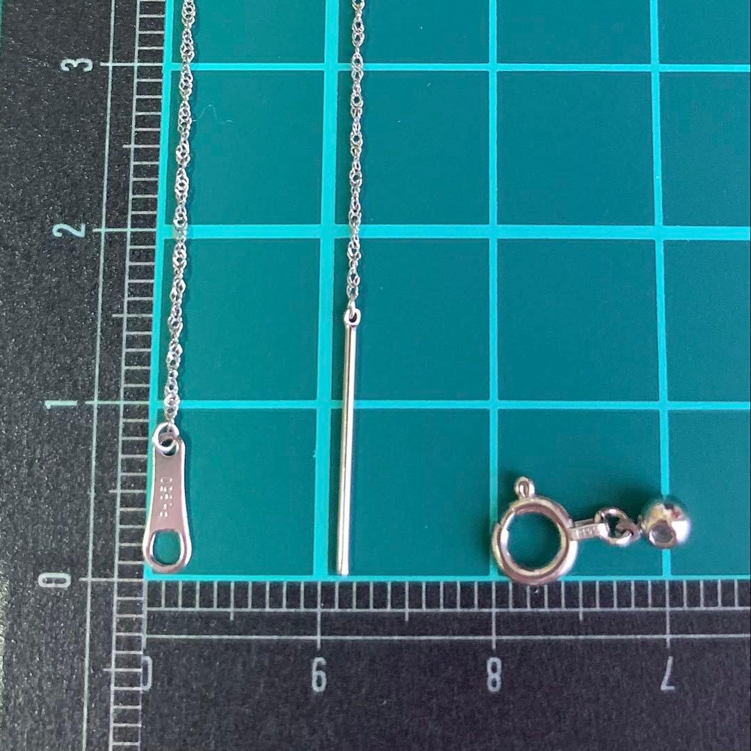 未使用★Pt950 スクリューチェーンネックレス 日本製 プラチナ 白金 白銀色