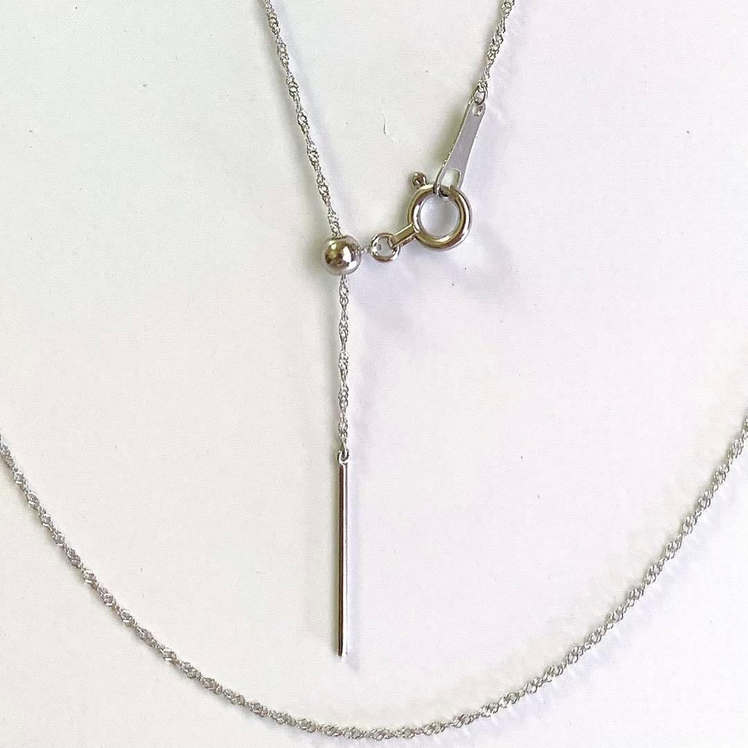 未使用★Pt950 スクリューチェーンネックレス 日本製 プラチナ 白金 白銀色