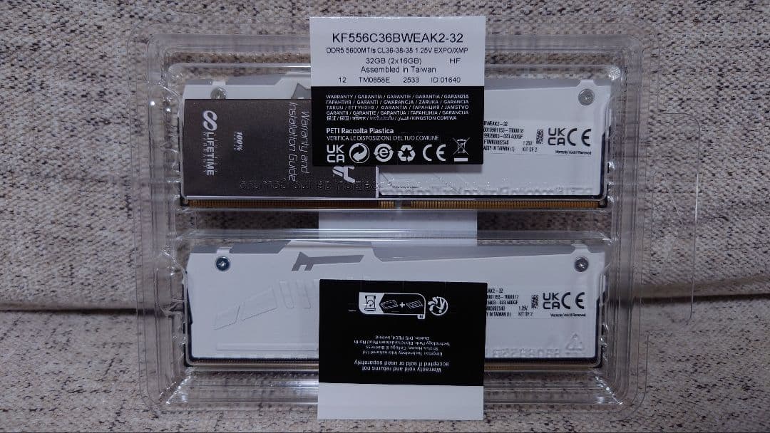 新品 Kingston FURY DDR5 5600mhz 32GB(16×2)