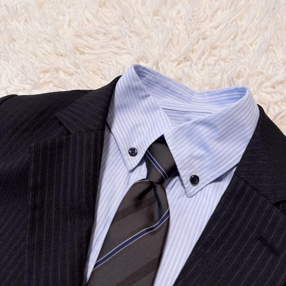 【良品】ヒロミチナカノ男の子 スーツ セットアップ 長ズボン 卒服 黒　160