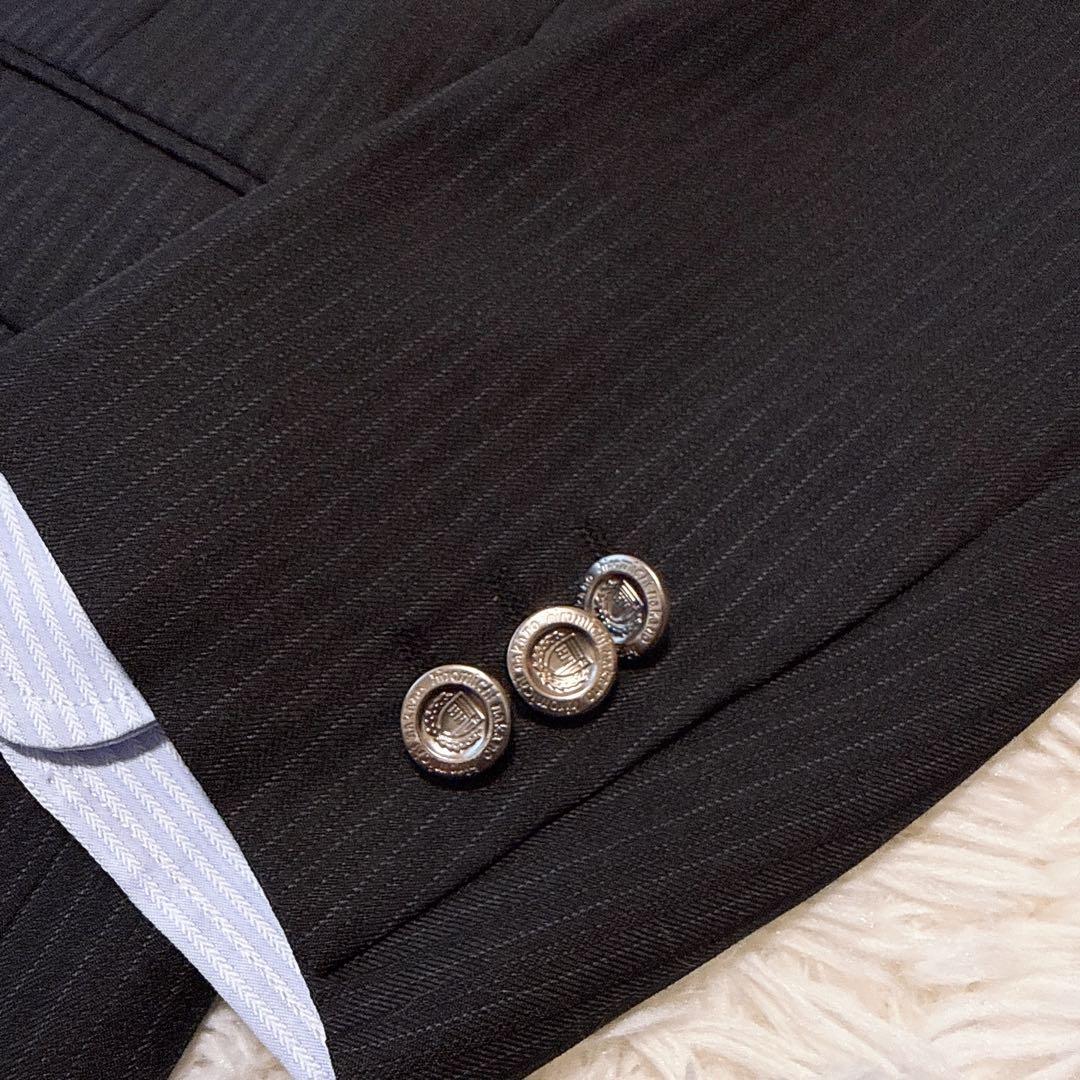 【良品】ヒロミチナカノ男の子 スーツ セットアップ 長ズボン 卒服 黒　160