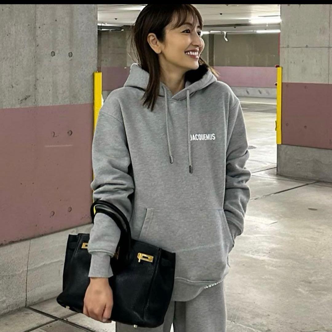 JACQUEMUS ジャックムス ロゴスウェットパーカー グレー XXS