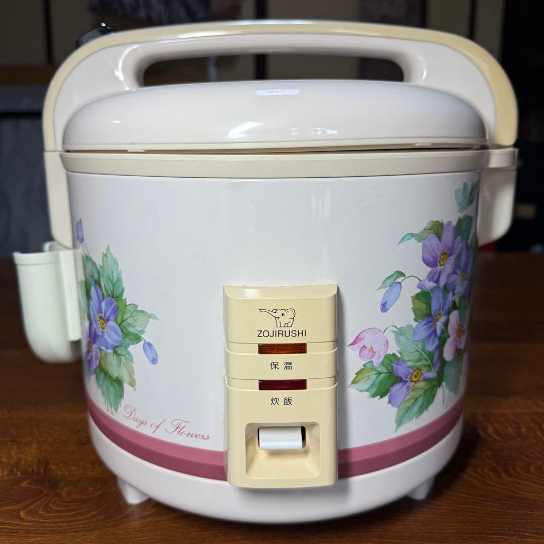【レア】象印 炊飯器 NE-1800 一升 1.8L花柄 昭和レトロ 家電