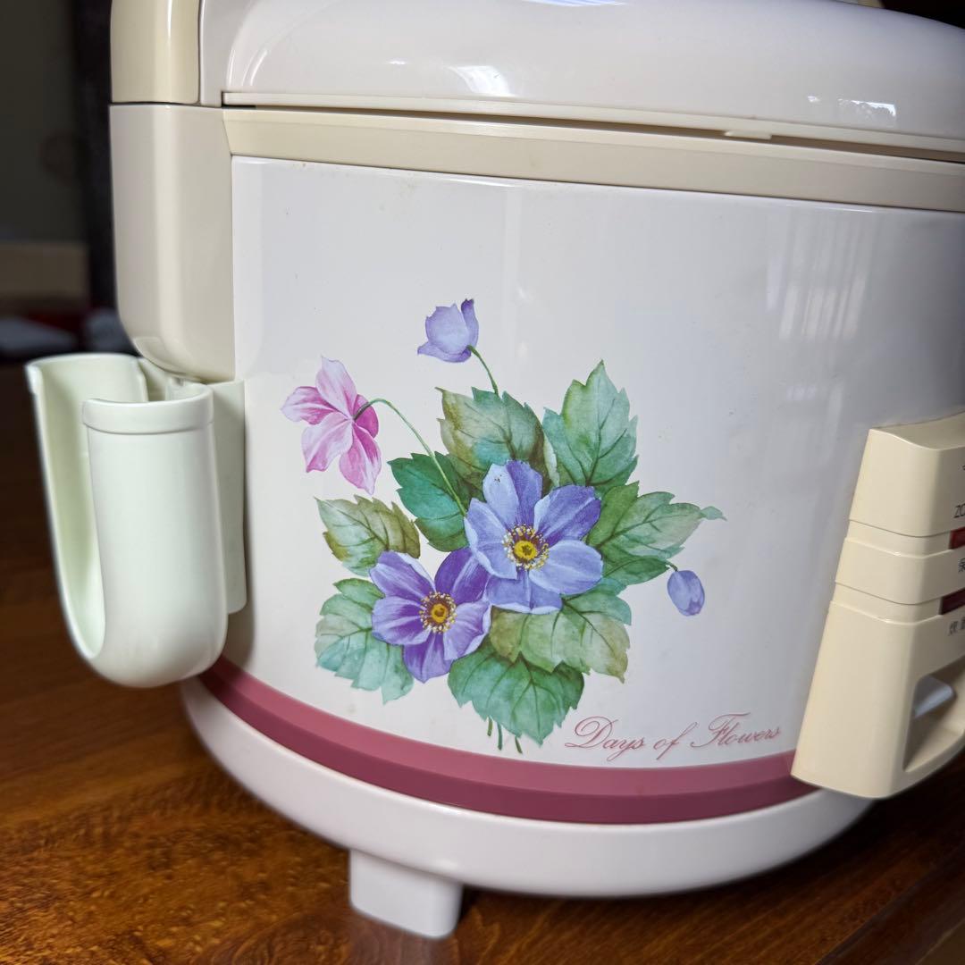 【レア】象印 炊飯器 NE-1800 一升 1.8L花柄 昭和レトロ 家電