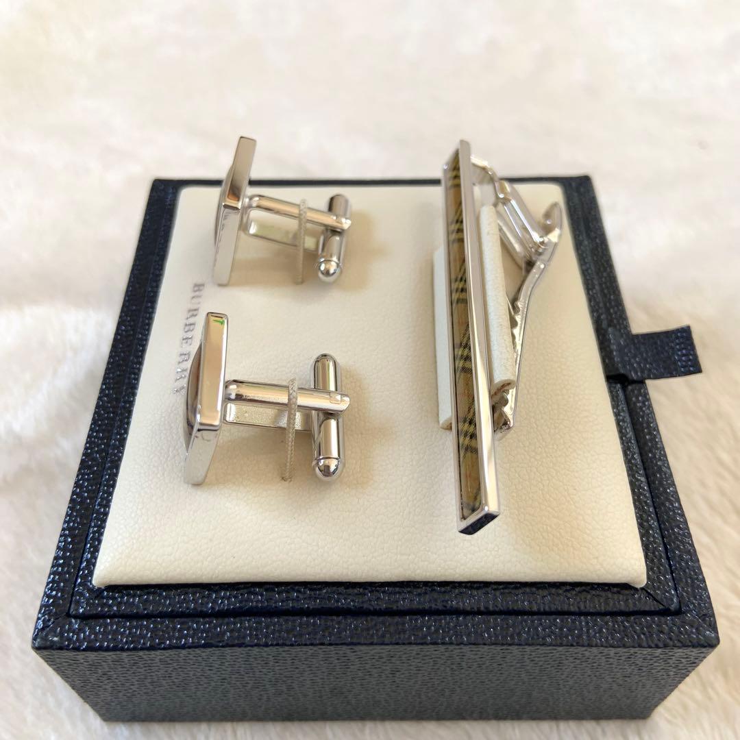 極美品★バーバリー★ネクタイピン★カフス★ノバチェック