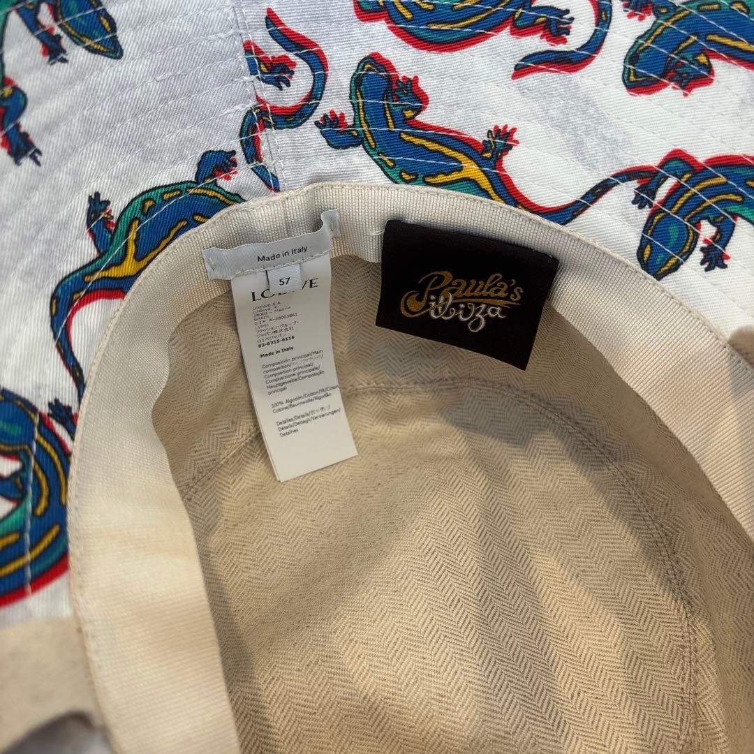 LOEWE トカゲ柄 バケットハット 57cm