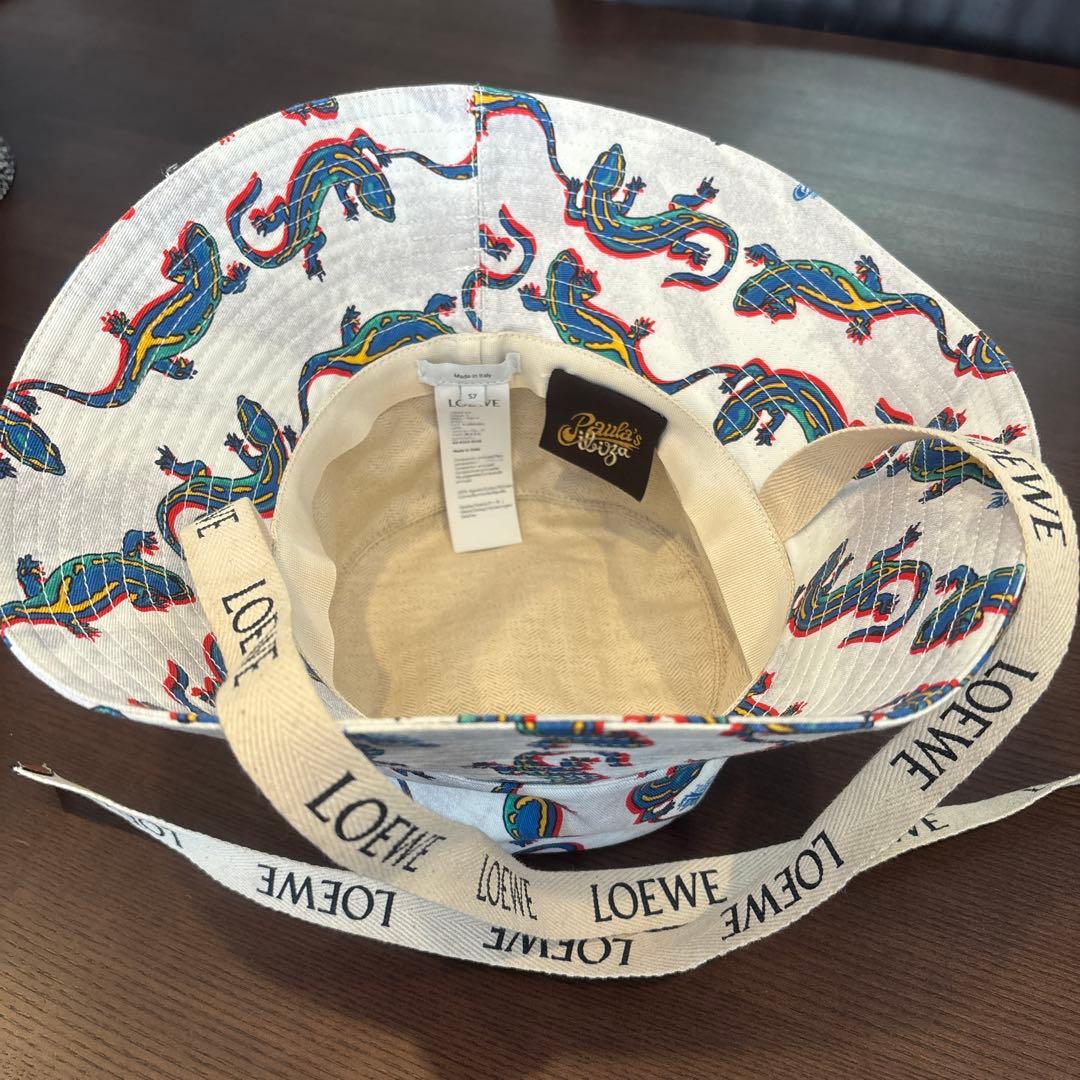 LOEWE トカゲ柄 バケットハット 57cm