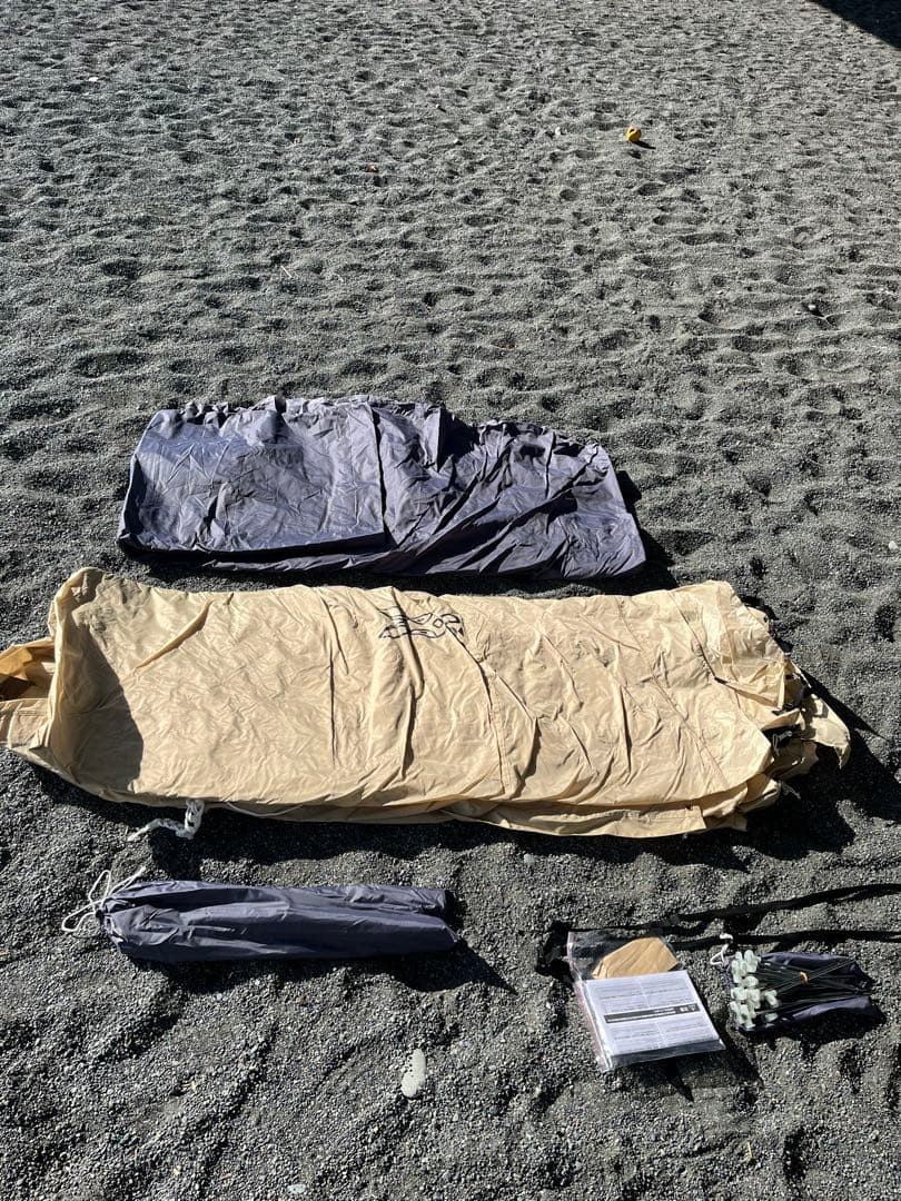 【美品】DOD カマボコテントミニ 別注モデル ベージュ×ダークブラウン