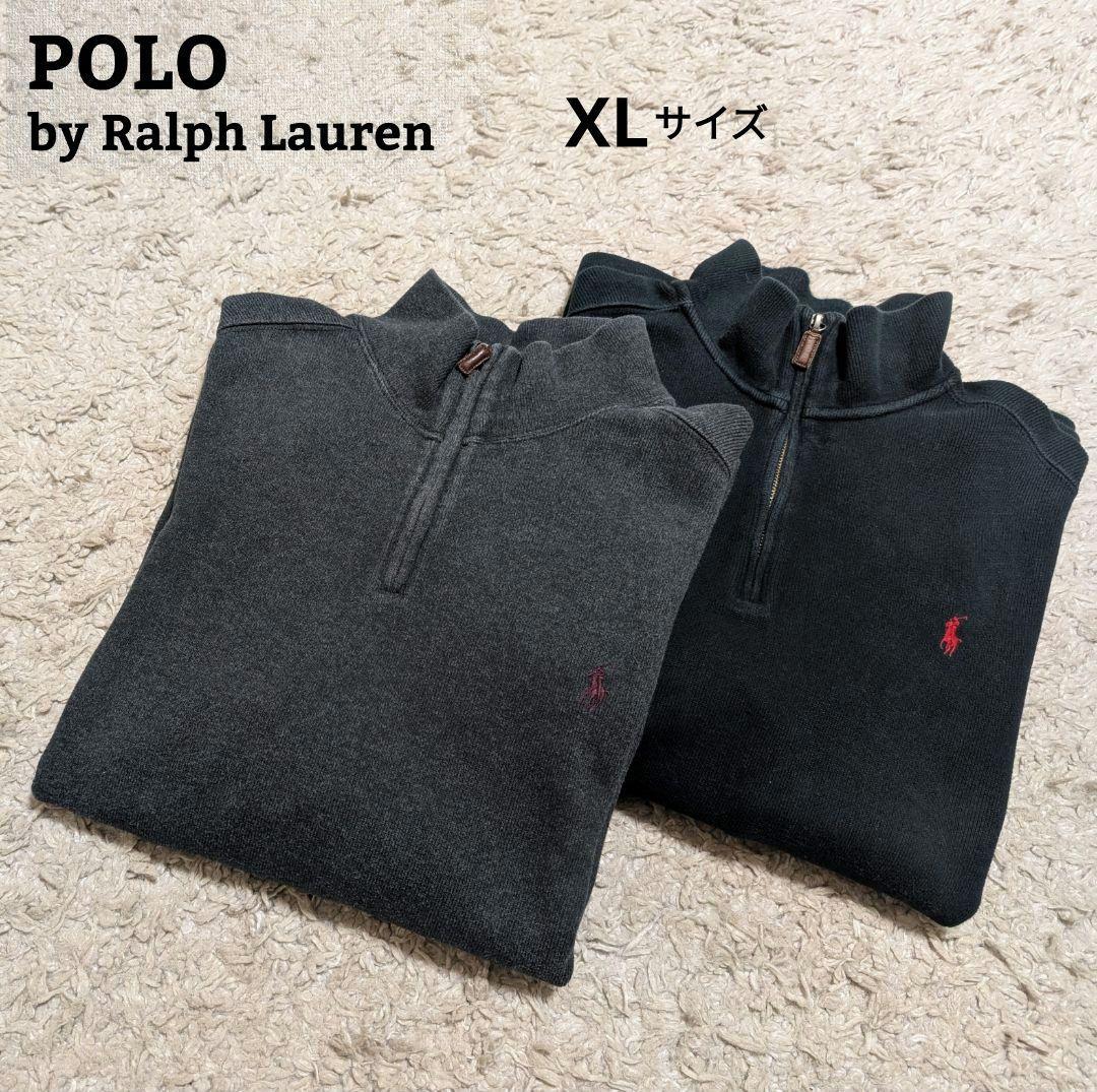 Ralph Lauren ラルフローレン ハーフジップ スウェット ＸＬ ２枚