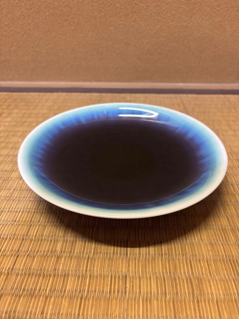 人間国宝　三代徳田八十吉　彩釉　器　九谷焼　皿　徳田八十吉