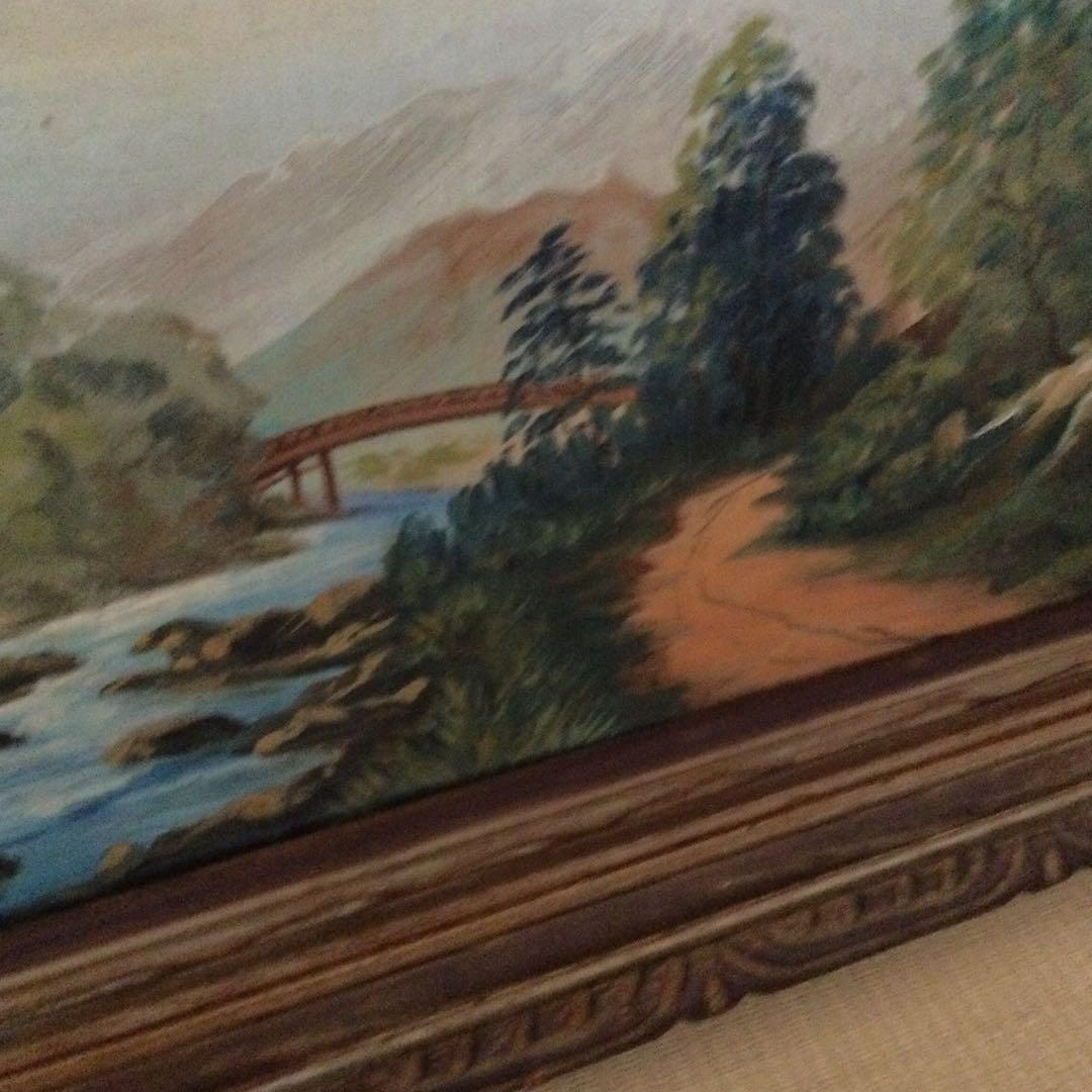 装飾的な油彩額縁 自然風景画