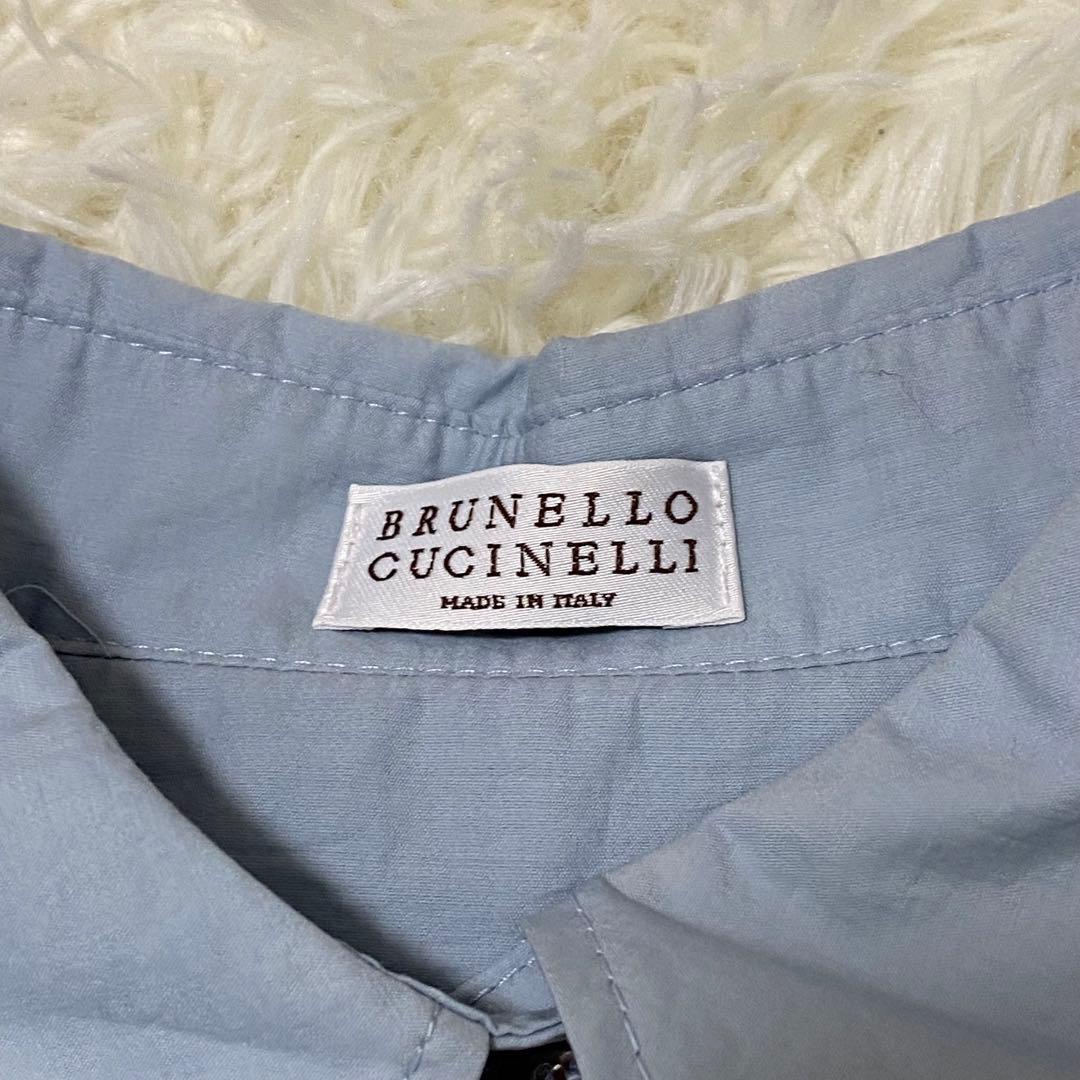 未使用級【BRUNELLO CUCINELLI 】 シャツワンピース ベルト付き