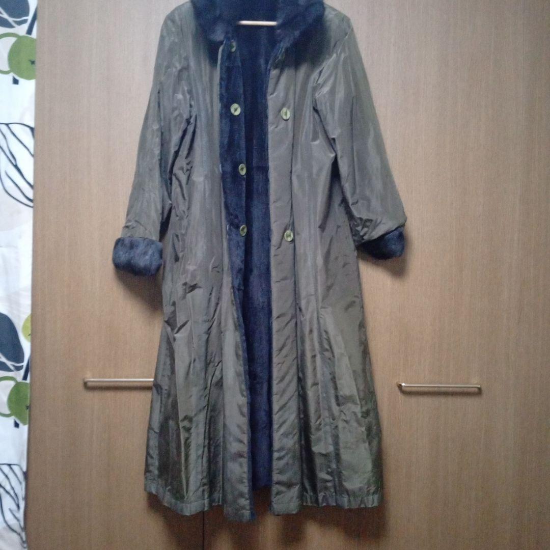 ウィーゼル　リバーシブル 　リアルファーコート Lsize　ロングコート