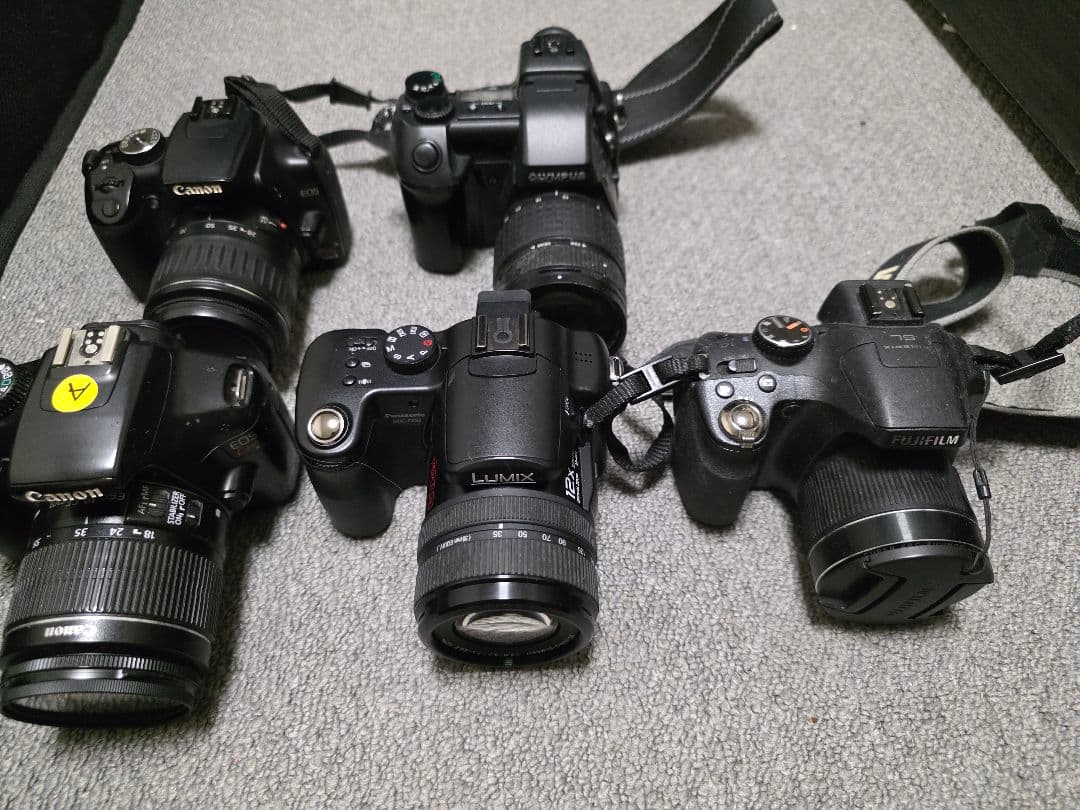 カメラ5点セット CANON OLYMPUS FUJIFILM PANSONIC