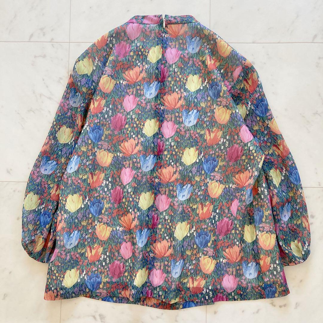 極美品　アマカ　LIBERTY AMALIA TULIPスタンドカラーブラウス