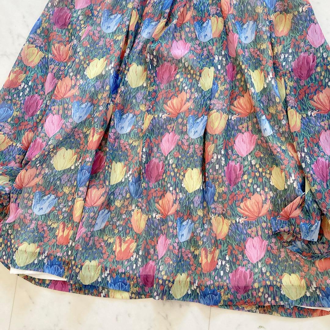 極美品　アマカ　LIBERTY AMALIA TULIPスタンドカラーブラウス