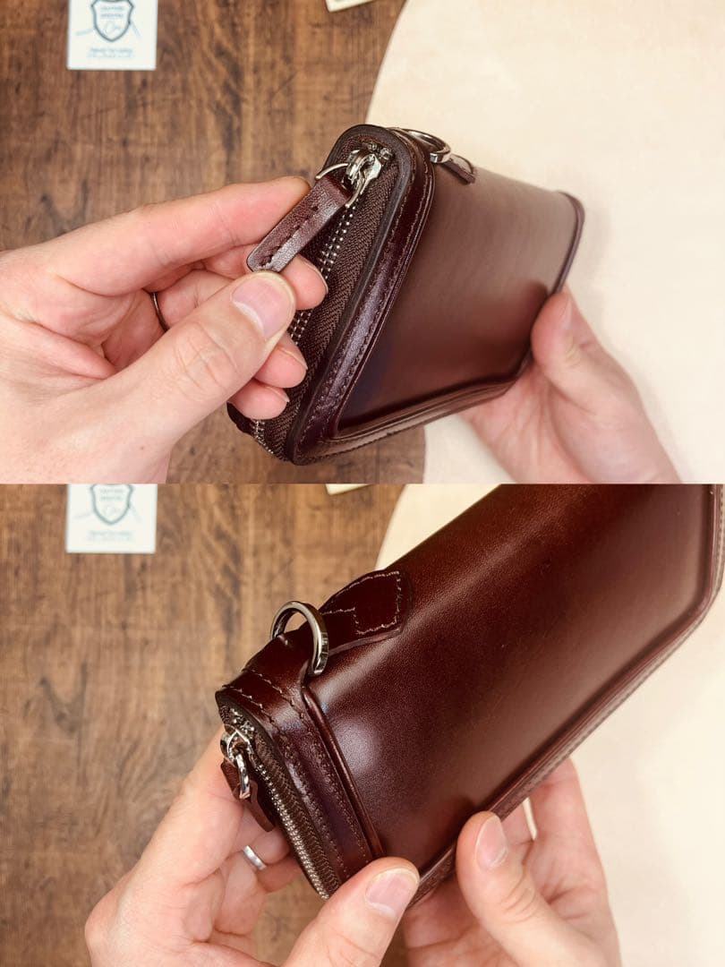 サドルレザー ラウンドファスナー メンズ財布 長財布 本革 ハンドメイド YKK