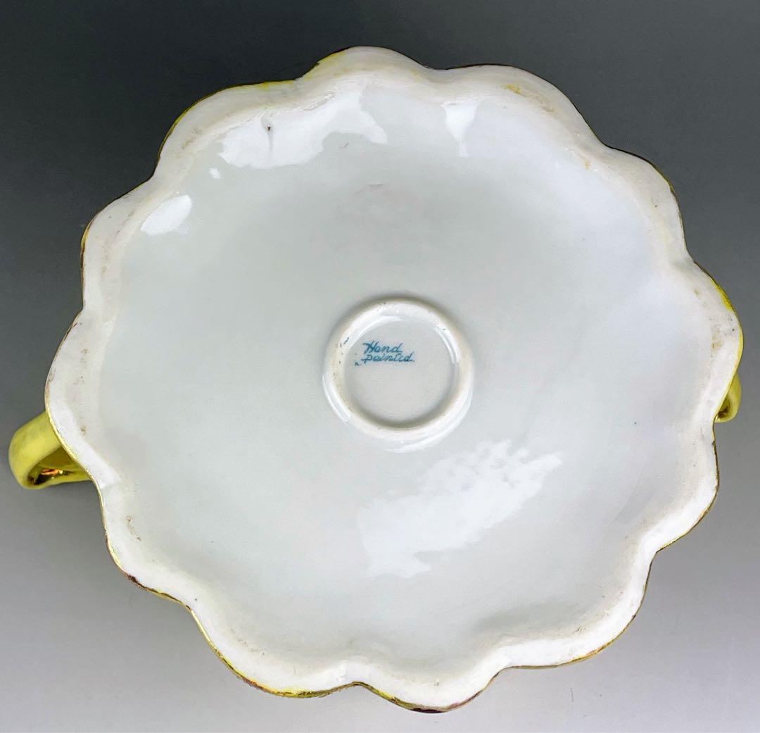 【希少】オールドノリタケ 約２３cm 薔薇紋 ビスケットジャー メープルリーフ