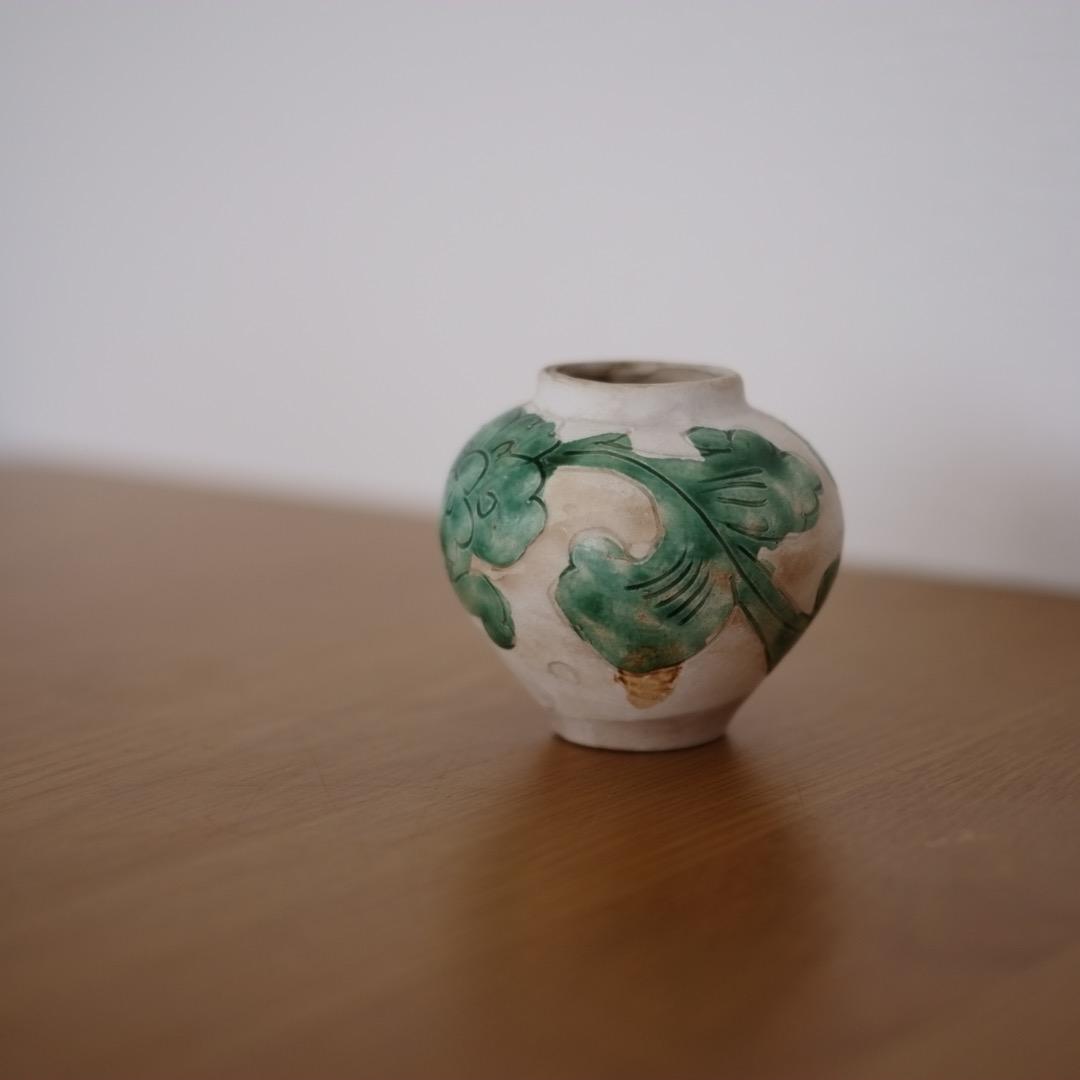 「希少」　唐三彩　遼三彩　小壺　(晩唐〜五代) 索中国古陶李朝古唐津伊万里