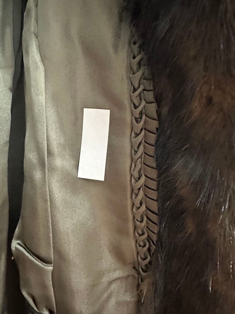 SAGA MINK ブラウン毛皮ロングコート